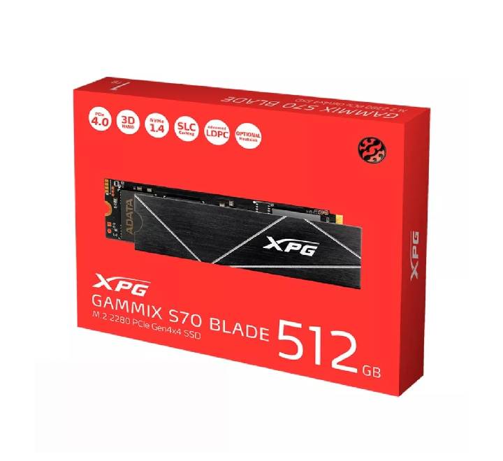 Adata XPG GAMMIX S70B PCIe Gen 4x4 M.2 2280 SSD (512GB)