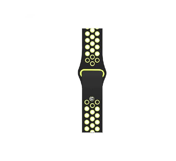 COTECi W12 Sports Dot Band for Apple Watch (44/45/46/49mm) Black + Yellow