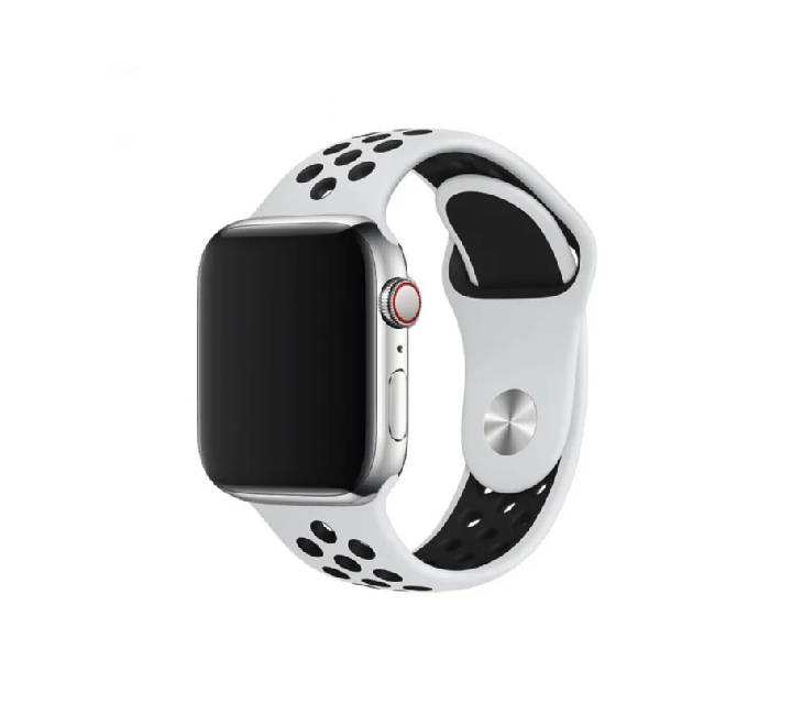COTECi W12 Sports Dot Band for Apple Watch (44/45/46/49mm) White + Black