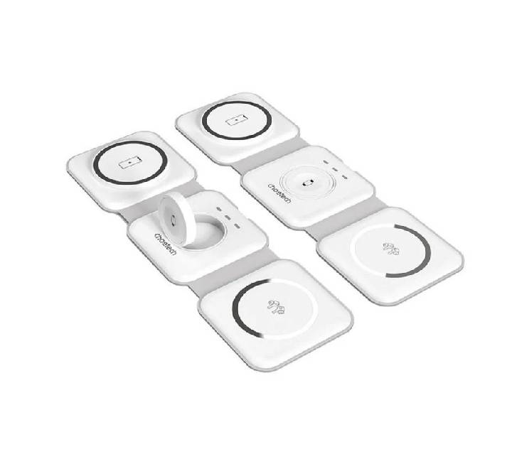 Choetech 3-in-1 Foldable Magnetic Wireless Charging Station (T588-F) White