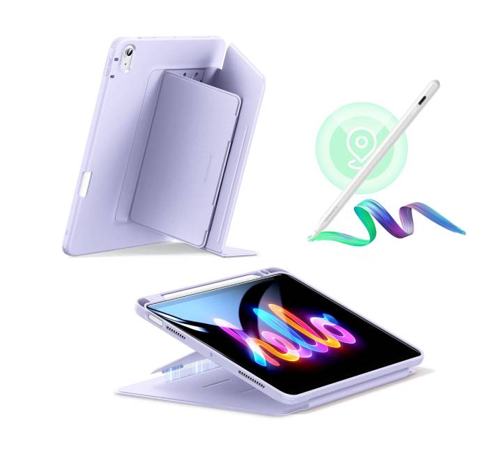 ESR Flip Magnetic Case (Pencil Holder) For iPad Air 11" M3/M4 (Purple)