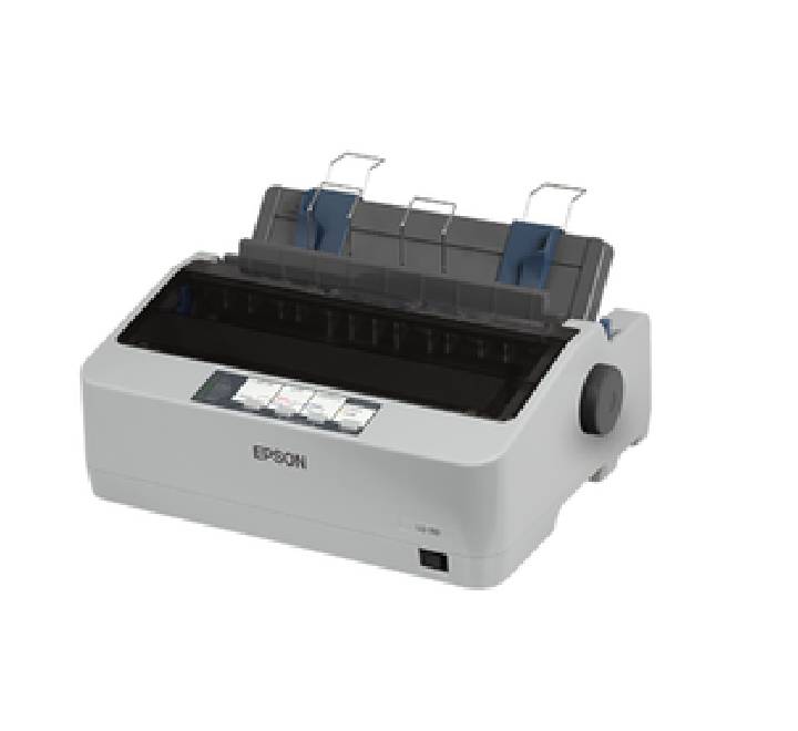 Connectivity ports of Epson LQ-310 including USB Serial and Parallel interfaces