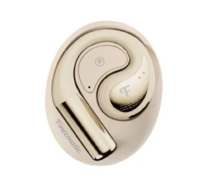 Fantech Groove OWS FT21 open wearable stereo earbuds in elegant minimalist beige color variant.