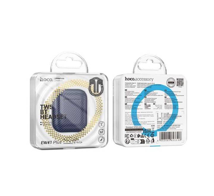 Hoco EW41 Plus True wireless stereo headset(carbon fiber pattern version) Blue