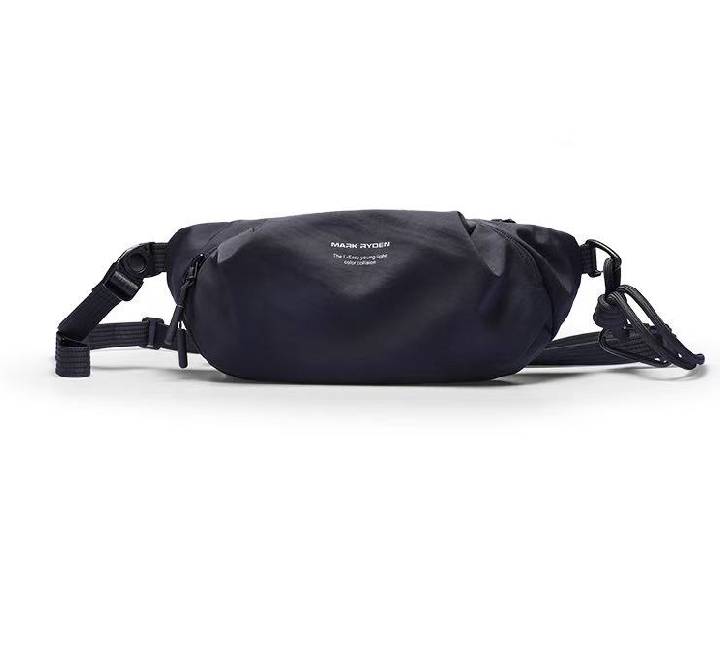 Mark Ryden MR520 ChillFlex Everyday Crossbody Sling Bag in dual tone Black Blue showcasing its water-resistant front layout.