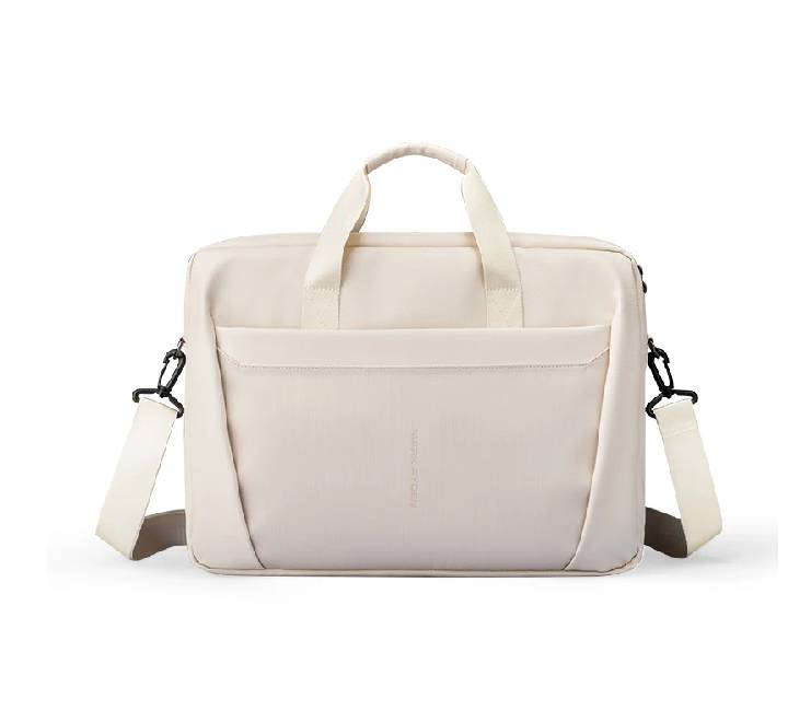 Mark Ryden MR616D Classic V 15.6-inch Slim Briefcase Laptop Bag in Elegant Apricot highlighting its clean water-resistant face.