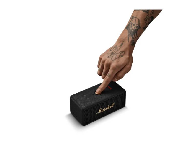 Marshall Emberton III Portable Bluetooth Speaker (Black and Brass)