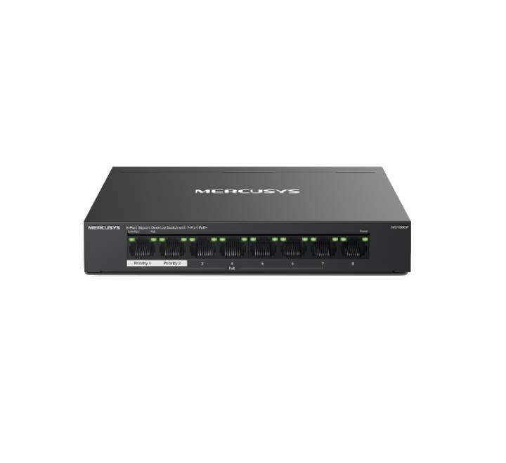 Mercusys MS108GP (8-Port 10/100/1000Mbps Desktop Switch With 7-Port PoE+)