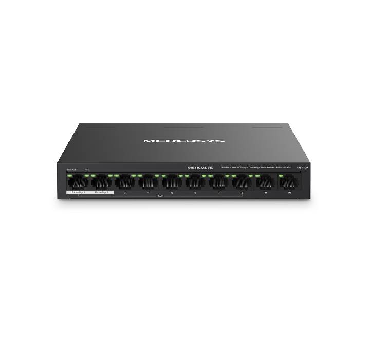 MERCUSYS MS110P (10-port 10/100Mbps Desktop Switch With 8-Port POE+)