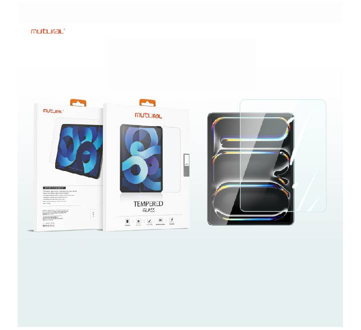 Mutural iPad Tempered Glass for M4/ M3/ M2 Air 11" & 13" (Tempered)