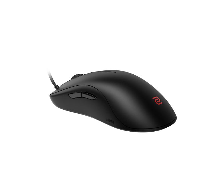 Side profile view of the BenQ Zowie FK1-C gaming mouse showcasing its low-profile ergonomic shape designed for claw and palm grips.