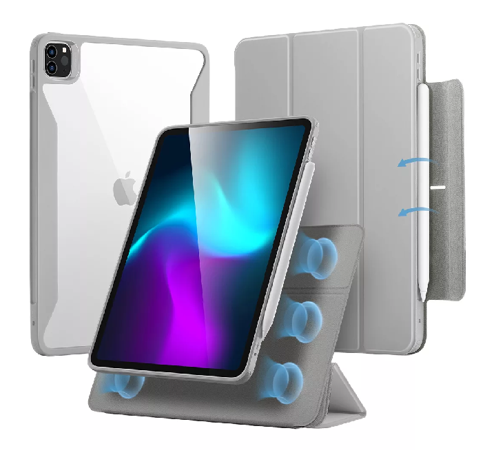 ESR Rebound Hybrid Case 360 Compatible with iPad Pro 11 (Gray)