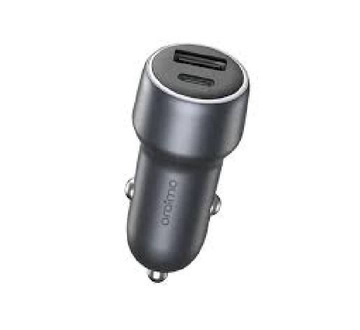 Oraimo Bullet 48 OCC-73D Dark Chrome metal body 48W car charger with Type-C and USB-A dual ports premium edition in Myanmar
