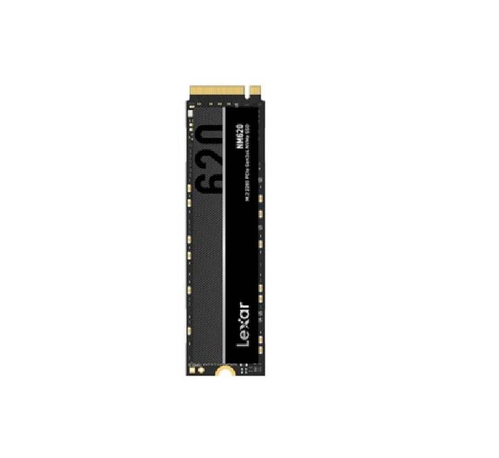 Lexar NM620 256GB M.2 2280 NVMe PCIe Gen3x4 internal solid state drive showing the single-sided printed circuit board layout.