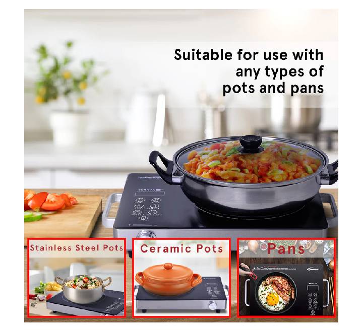 PowerPac PPIC831 infrared electric cooktop stove variant with slate gray structural casing and a heavy duty scratch resistant black crystallite glass cooking surface.