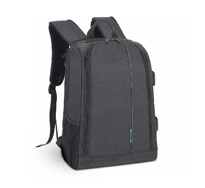 Rivacase 7490 (PS) SLR and 15.6 inch laptop backpack in black, best camera bag price in Myanmar.
