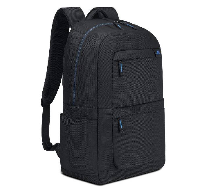 Front view of Rivacase 8062 Boboli 15.6 to 16 inch laptop backpack in black, premium water-resistant design.