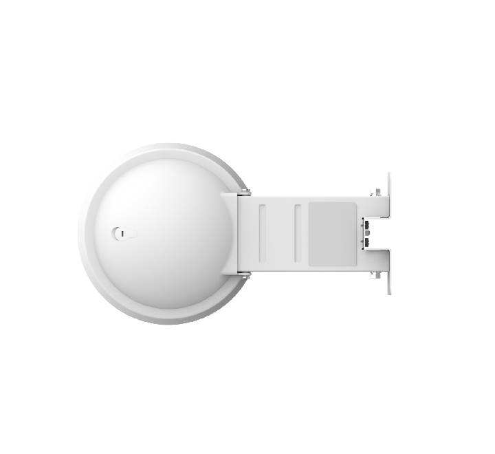Ruijie Reyee RG-RAP6262 access point securely pole-mounted via iron hoops, emphasizing its IP68 monsoon-ready chassis.