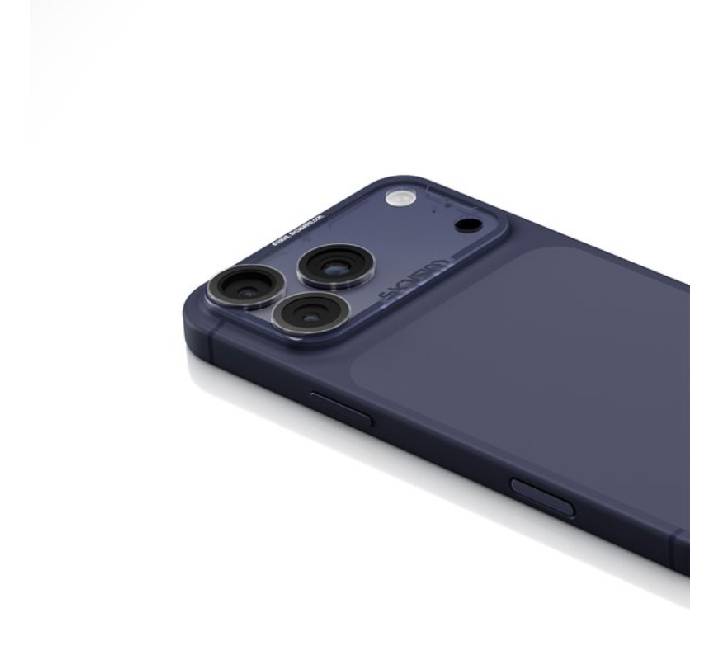 Skinarma Magma Full Aluminium Matte Camera Lens Protector for iPhone 17 Pro Max (Blue)