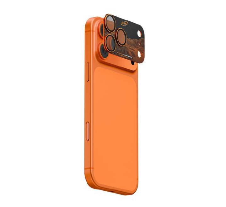 Skinarma Sonix Full Aluminium Camera Lens Protector for iPhone 17 Pro Max (Orange)