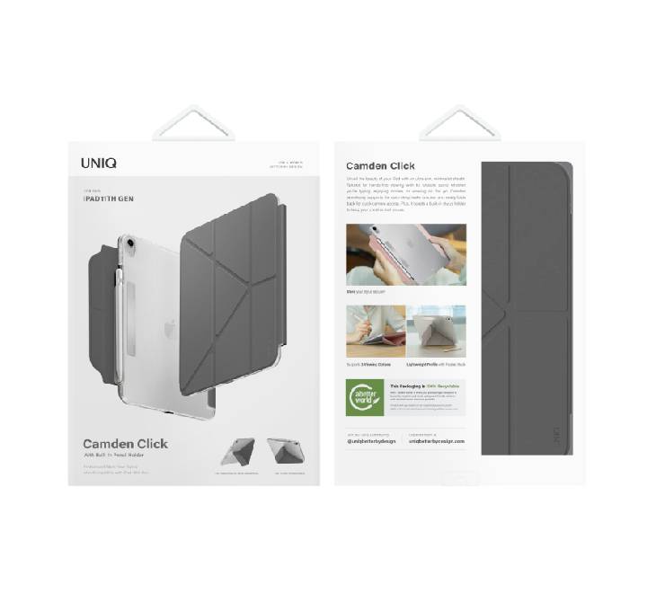 Uniq Camden Click Case for iPad 11"(A16)/10th Gen (Rhino Grey)