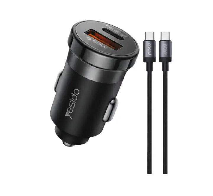 Yesido Y72 30W Car Charger (C-C Cable)