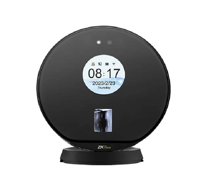 ZKTeco D3 Series Biometric Time Attendance Machine in Classic Black with facial recognition display in Myanmar