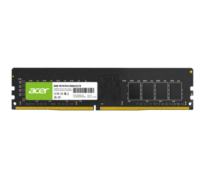 Acer 16GB DDR4 3200MHz 288-pin UDIMM unbuffered desktop memory module displaying integrated data processing chips and product label context
