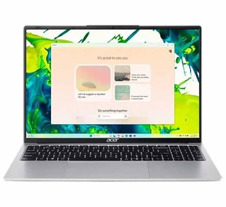 Acer Aspire Lite 16 AL16-71P Intel Core Ultra 5 laptop in silver front view
