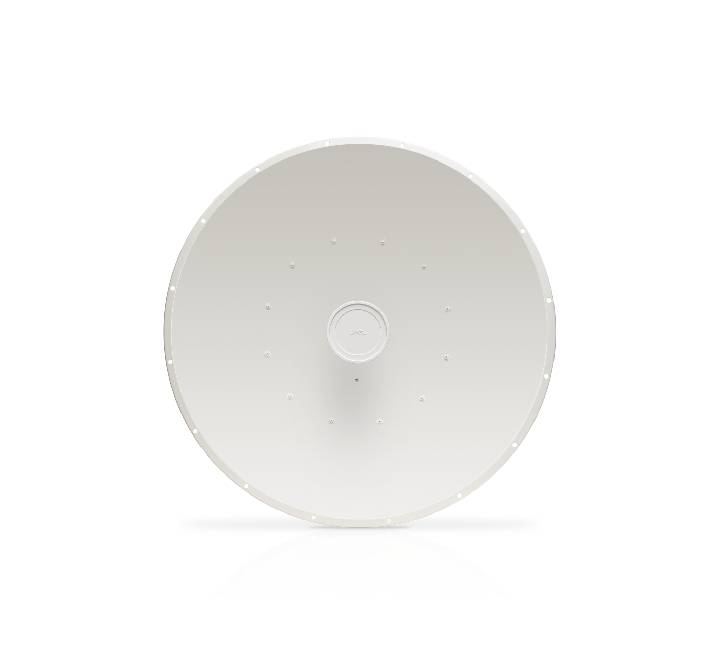 Integrated feed horn and radio mounting bracket of airFiber 34dBi antenna