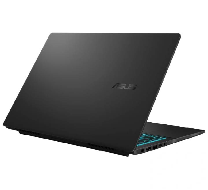 Side view of ASUS V16 V3607VU showing USB-C with Power Delivery, HDMI 2.1, and high-speed USB ports.