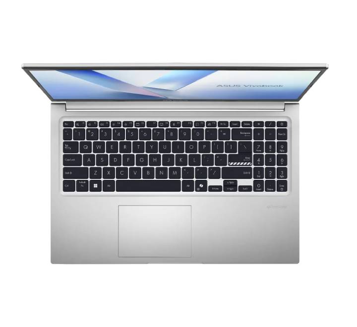 Close-up of the backlit keyboard and touchpad on the ASUS Vivobook 15 laptop