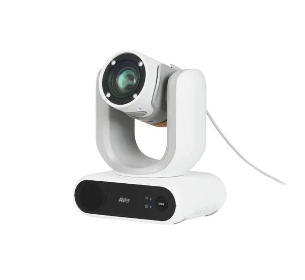 Close-up of AVer MD330U detachable camera head being used for a handheld medical examination.