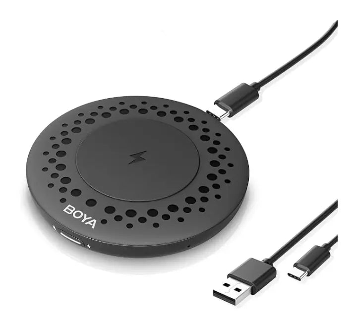 BOYA Blobby black USB boundary conference microphone with included cables and carrying case.