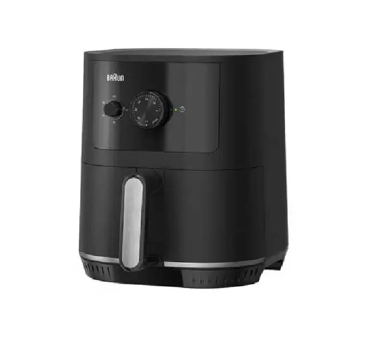 Braun MultiFry 3 Air Fryer HF 3000 BK in premium matte black finish featuring its digital touchscreen interface
