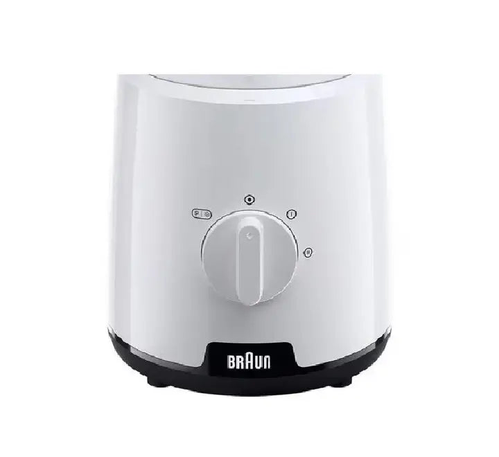 Braun PowerBlend 1 blender crushing ice and blending a healthy fruit smoothie