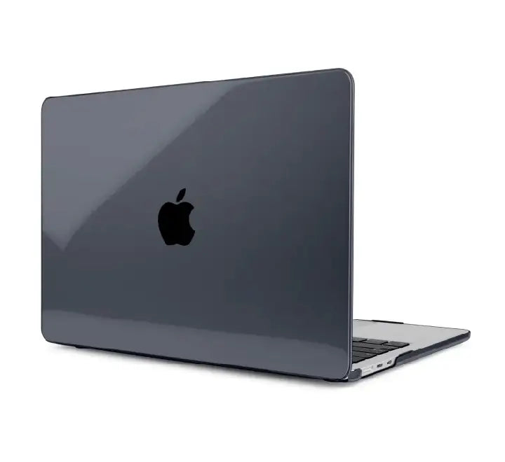 Side profile view of the ultra thin Coteci MacBook case, highlighting precise cutouts for MagSafe and USB-C ports.
