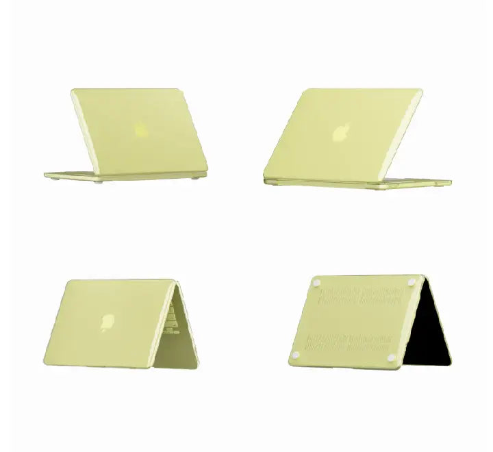 Side profile view of the ultra thin Coteci MacBook case, highlighting precise cutouts for MagSafe and USB-C ports.