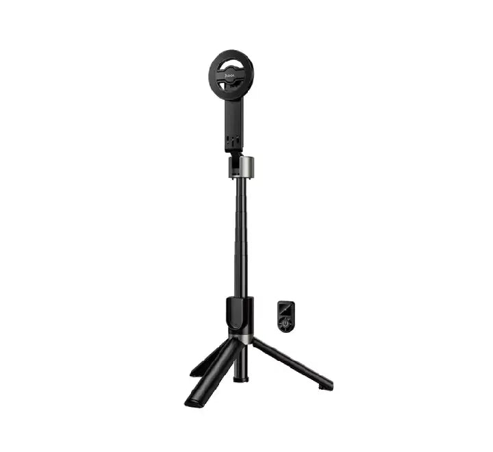 HOCO K35 Magnifico 3-in-1 magnetic tripod selfie stick extended with phone mounted