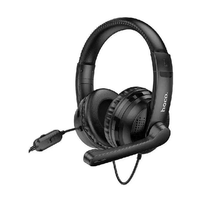 HOCO W103 Magic Tour overhead gaming headset in black with adjustable mic