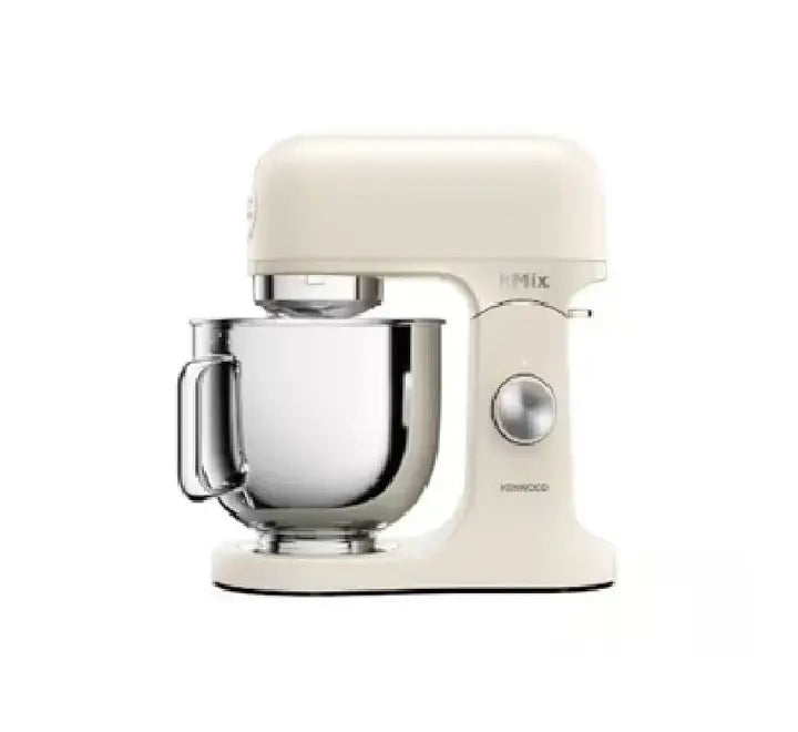 Kenwood kMix retro stand mixer KMX751ACR in premium calm cream with 5L stainless steel handle bowl.