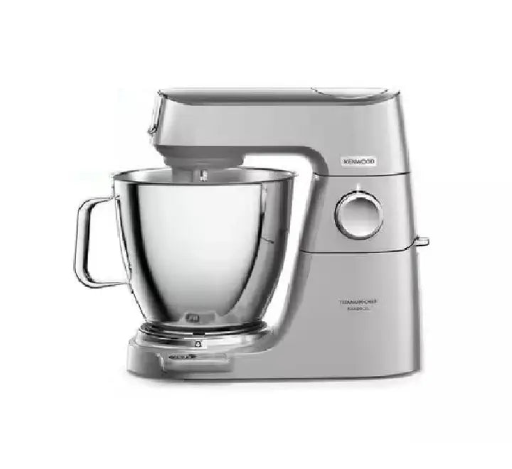 Kenwood Titanium Chef Baker XL silver stand mixer KVL85.004SI with 7L stainless steel bowl.