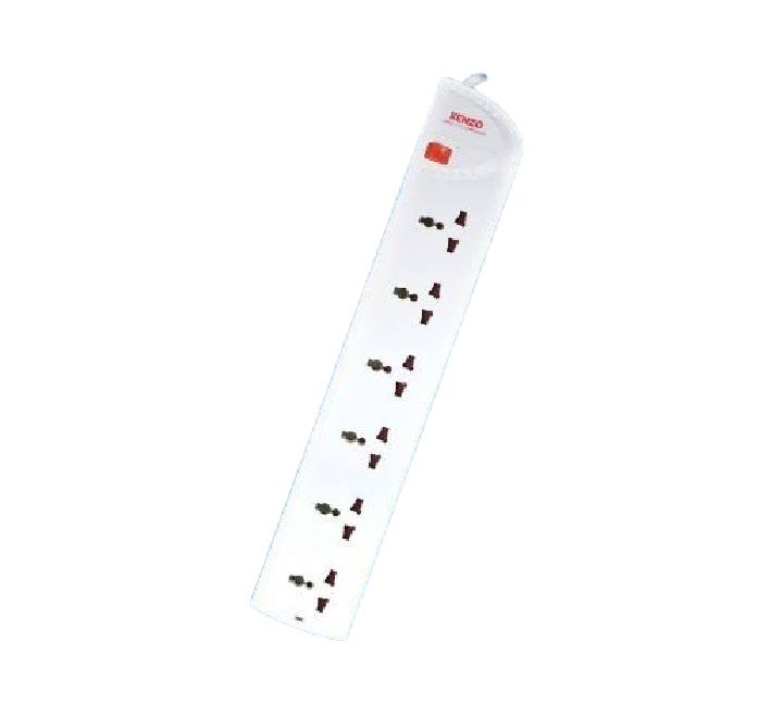 Kenzo K-S61 6-Port Universal Extension Socket front view displaying six multi-country outlets available at ICT.com.mm