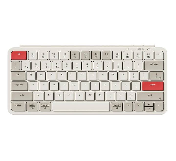 Keychron B1 Pro Ultra-Slim Wireless Keyboard in Retro Red color.