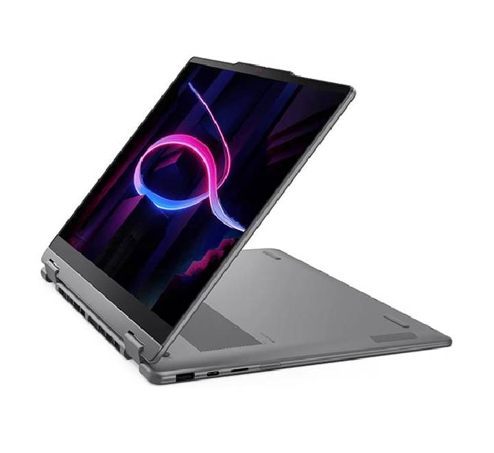 Lenovo Yoga 7 2-in-1 convertible laptop folded back into touch-enabled tablet mode