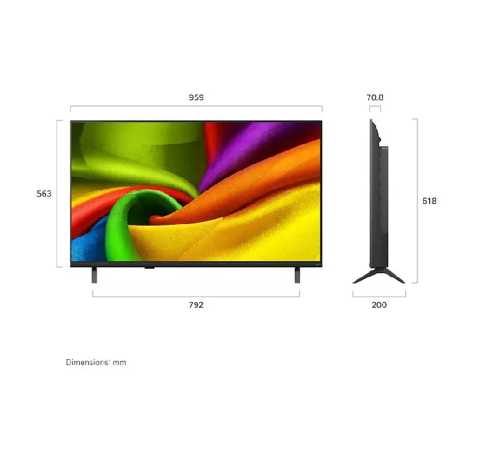 A split-screen visual comparison on the LG 43NU855BPSA TV showcasing the enhanced brightness and deep contrast levels of HDR10 Pro versus standard dynamic range.