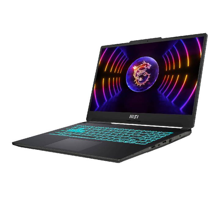 Side profile of MSI Cyborg 15 A13VEK gaming laptop showing USB-C and HDMI ports