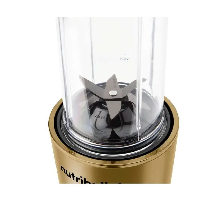 Titanium-coated stainless steel rapid extractor blade attachment for NutriBullet Ultra Gold blender