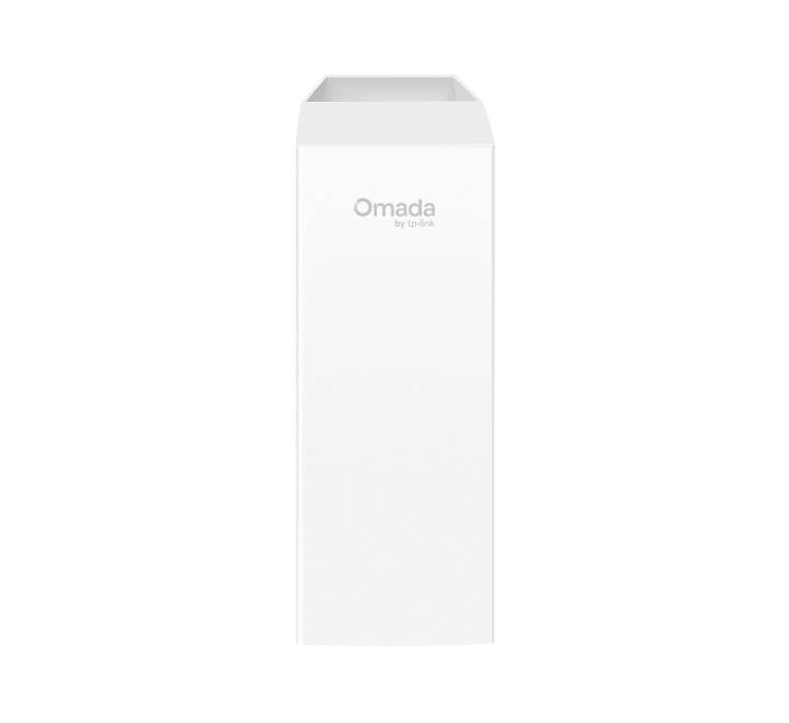 Close-up view of the 3x Fast Ethernet ports and power interface on the TP-Link Omada EAP100-Bridge.