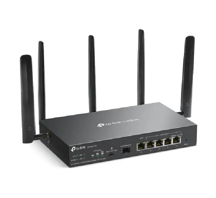 TP-Link Omada ER706W-4G integrated into a business network with cloud management via the Omada App.